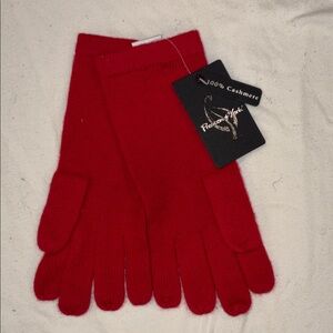 Preston & York Red Cashmere Gloves